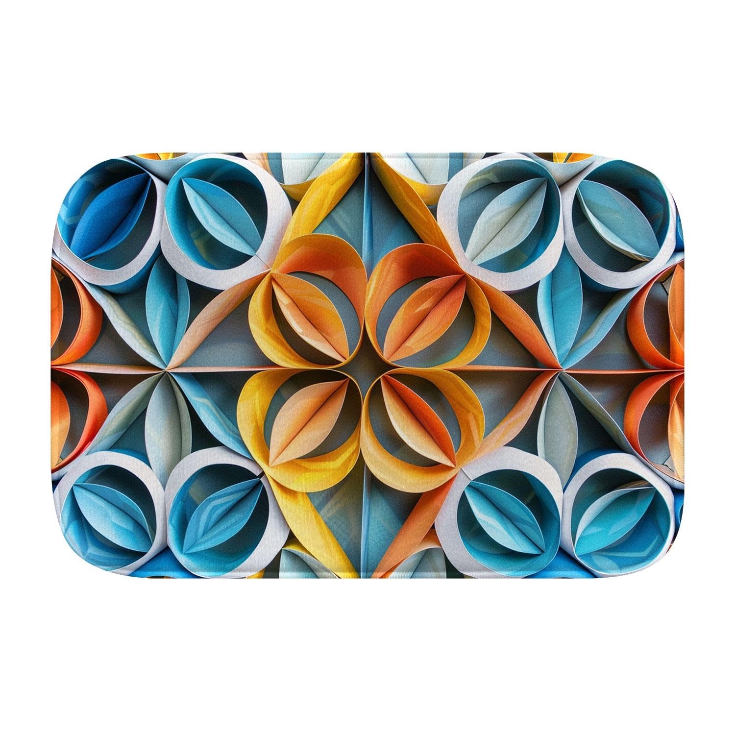 Tapis de bain en mousse à mémoire de forme coloré design moderne absorbant pour salle de bain M