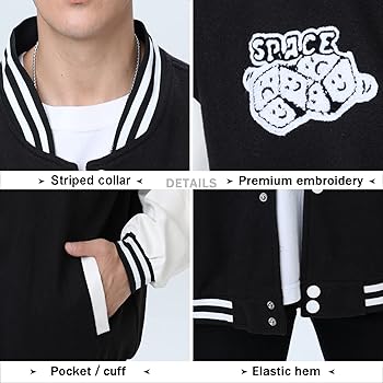 Eocicvvi Men's College Jacket Transition Jacket Women's Leisure