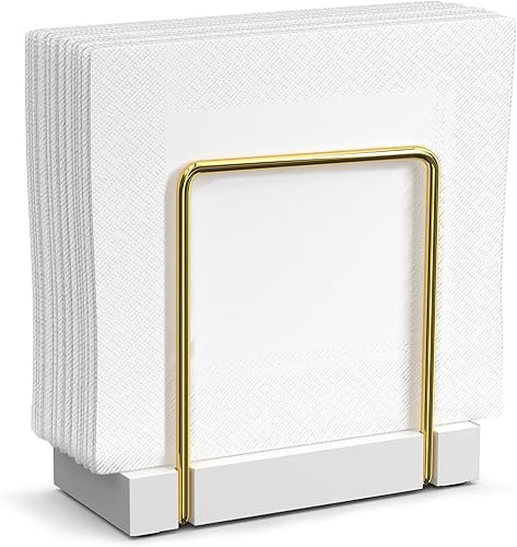 Servilletero para mesa, dispensador de servilletas de hierro de bambú para mesa de comedor, granja, cóctel, picnic, soportes de madera rústica,