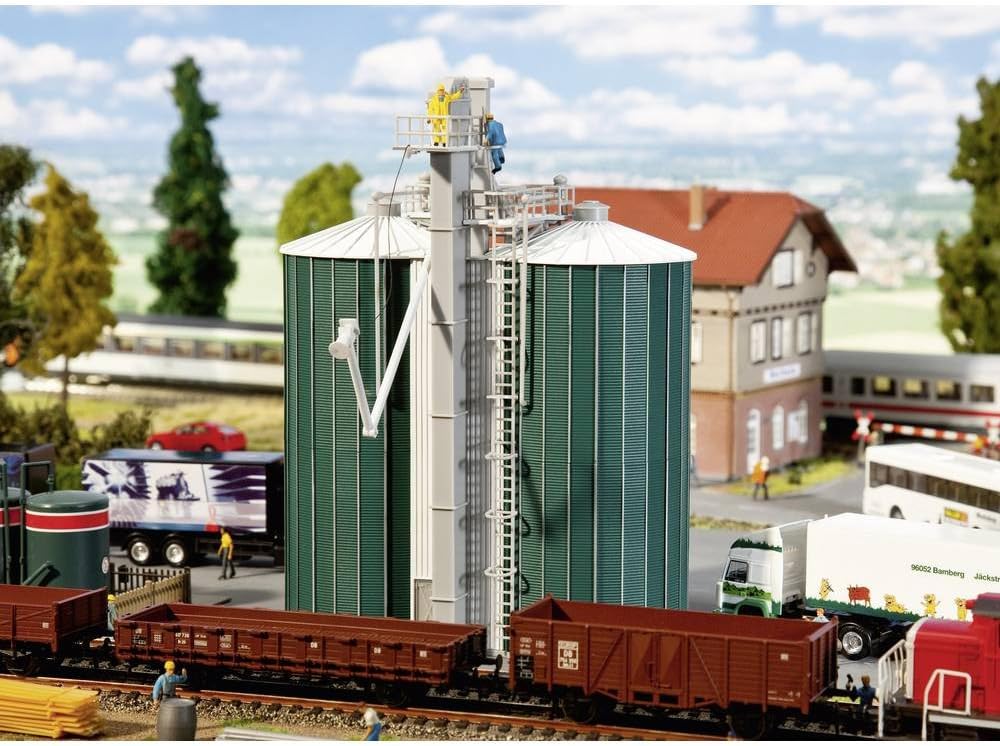 Faller 120260 Dual Silos with Elevator HO Scale Building Kit