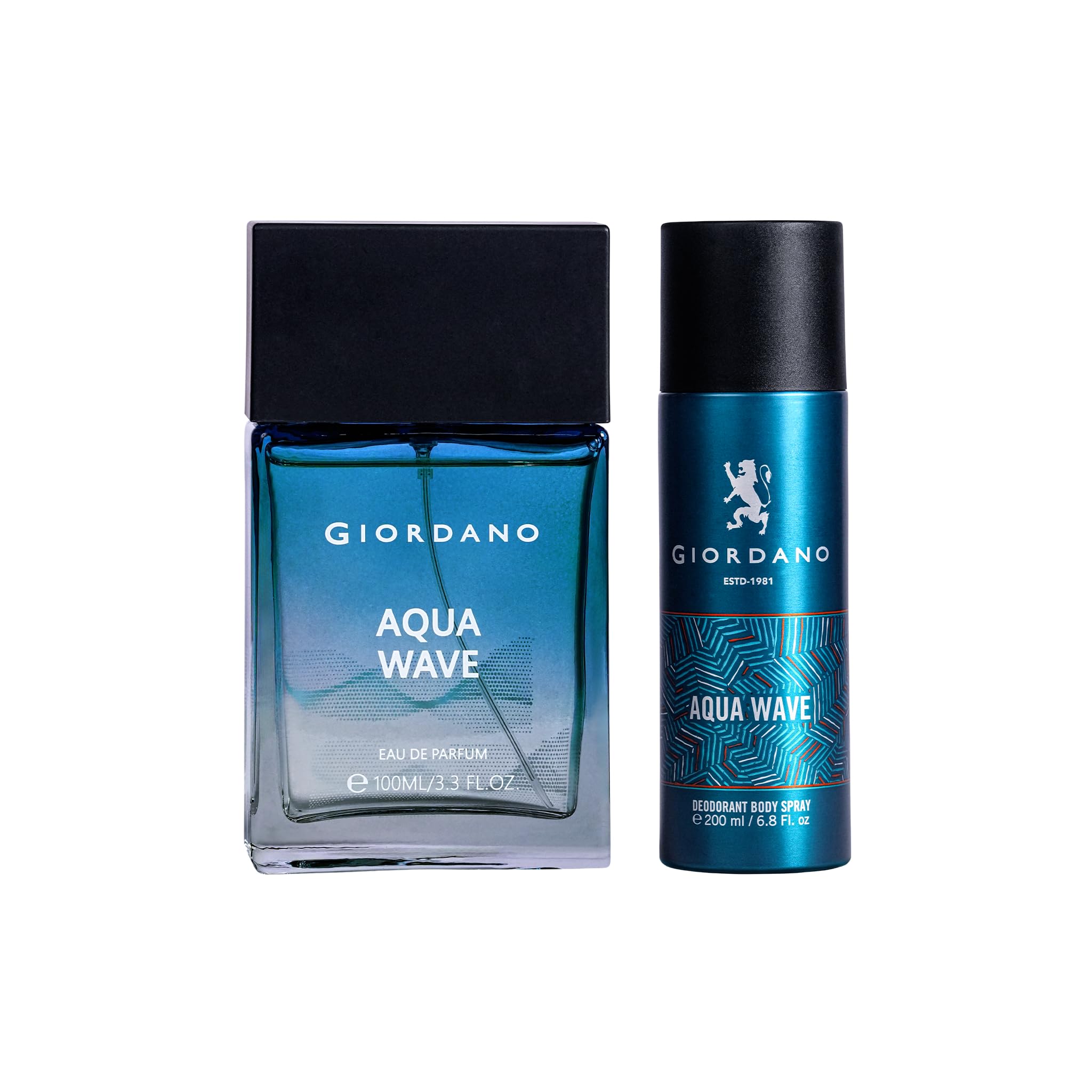 Giordano Aqua Wave Eau de Parfum 100ml + Deodorant Spray 200ml Combo Set (Pack of 2)-image-11