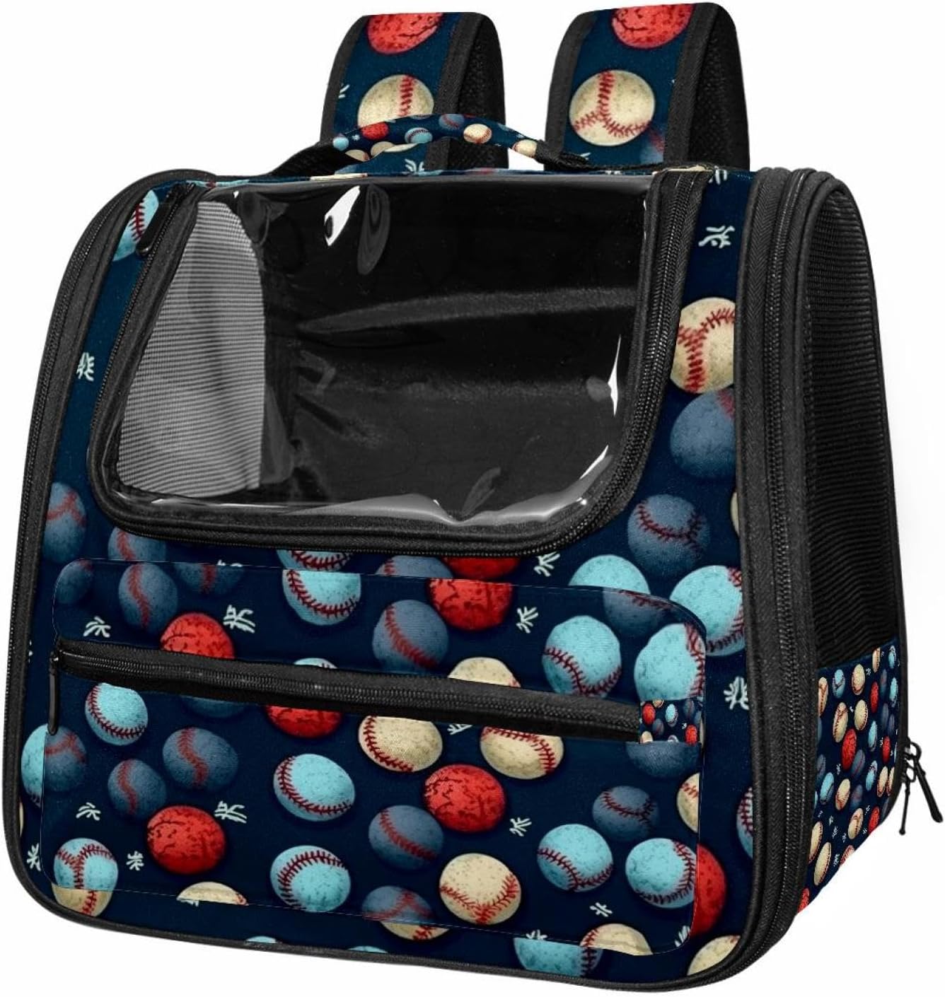 Portable Travel pet Backpack Carrier Hamster Bag Small Dog cat Carrier Breathable Hang Bag, Marble