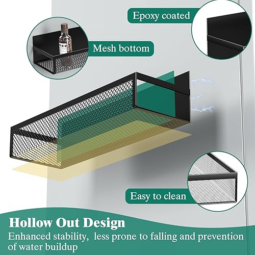 Miniatura 4 de Giwil Estante magnético para especias para refrigerador, paquete de 3 estantes magnéticos para refrigerador, organizador de especias con estante de