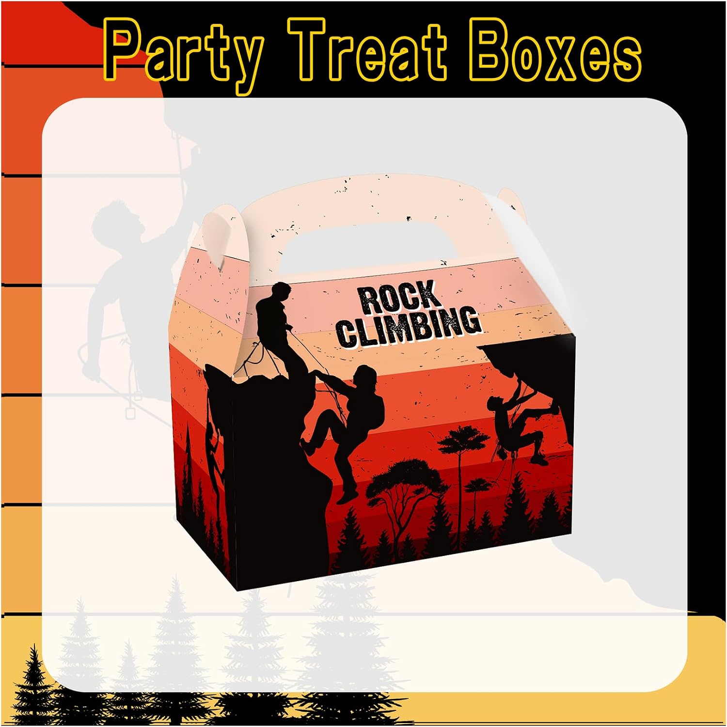12 Pack Climbing Party Boxes Climbing Party Bags Rock Climbing Goodie Candy Treat Bags for Climbing Party Supplies