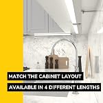 GETINLIGHT 18-inch Hardwired Only LED Under Cabinet Lighting, Daylight White(5000k), Dimmable, Matte White Finished, ETL Listed, IN-0201-12-WH-50