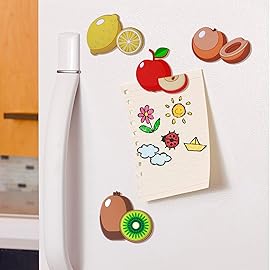 SUPINEEDO Fridge Magnet for Toddlers 1-3, Strong Magnetic Rubber Cute Fruit Refrigerator Magnet for Kids, Kids Magnets for Fridge Baby Magnet Toys Children Gift for Whiteboard Fridge Dishwasher Oven