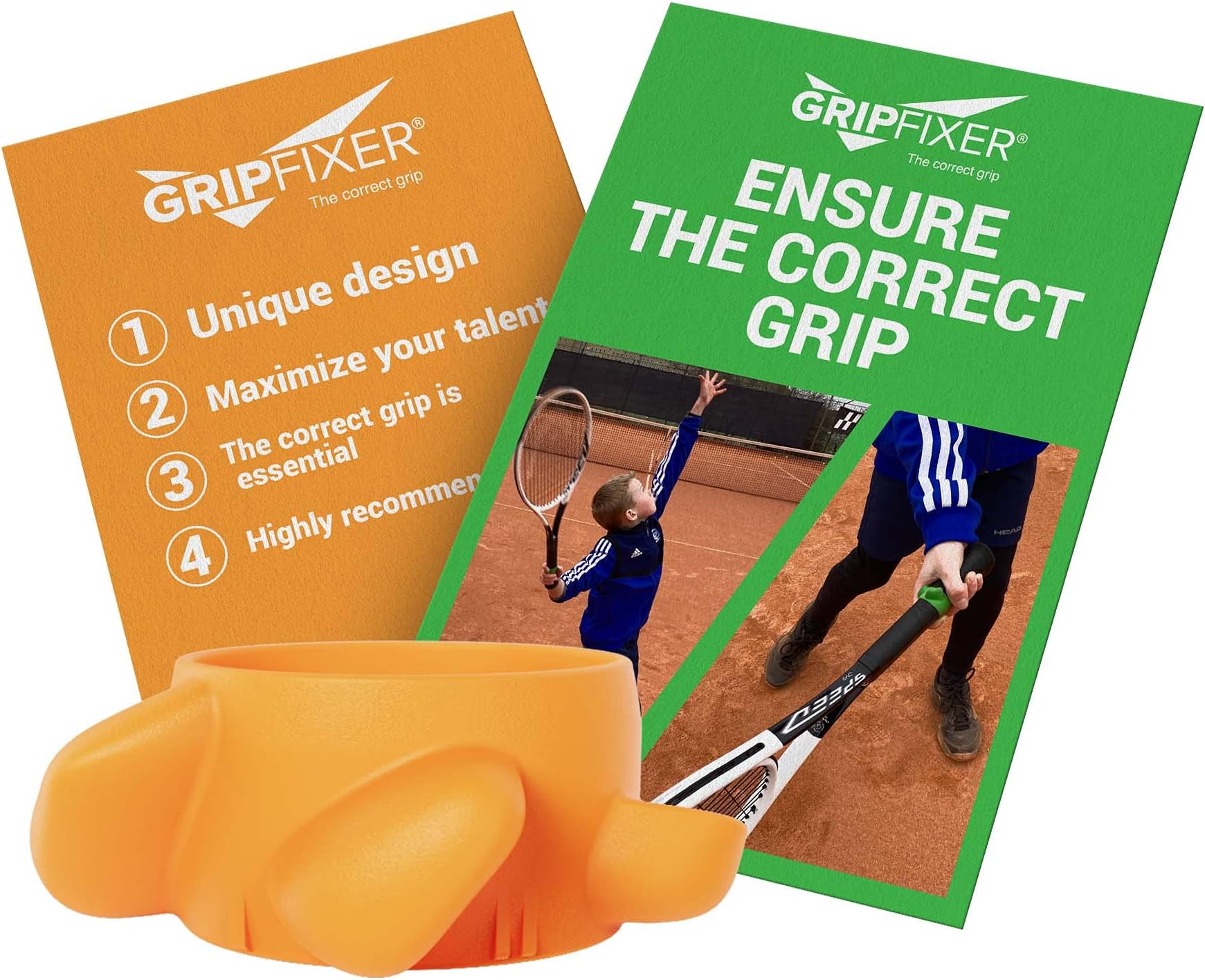 Tennis | Ensures the correct grip | The ultimate training equipment & teaching aid | Danish Innovation