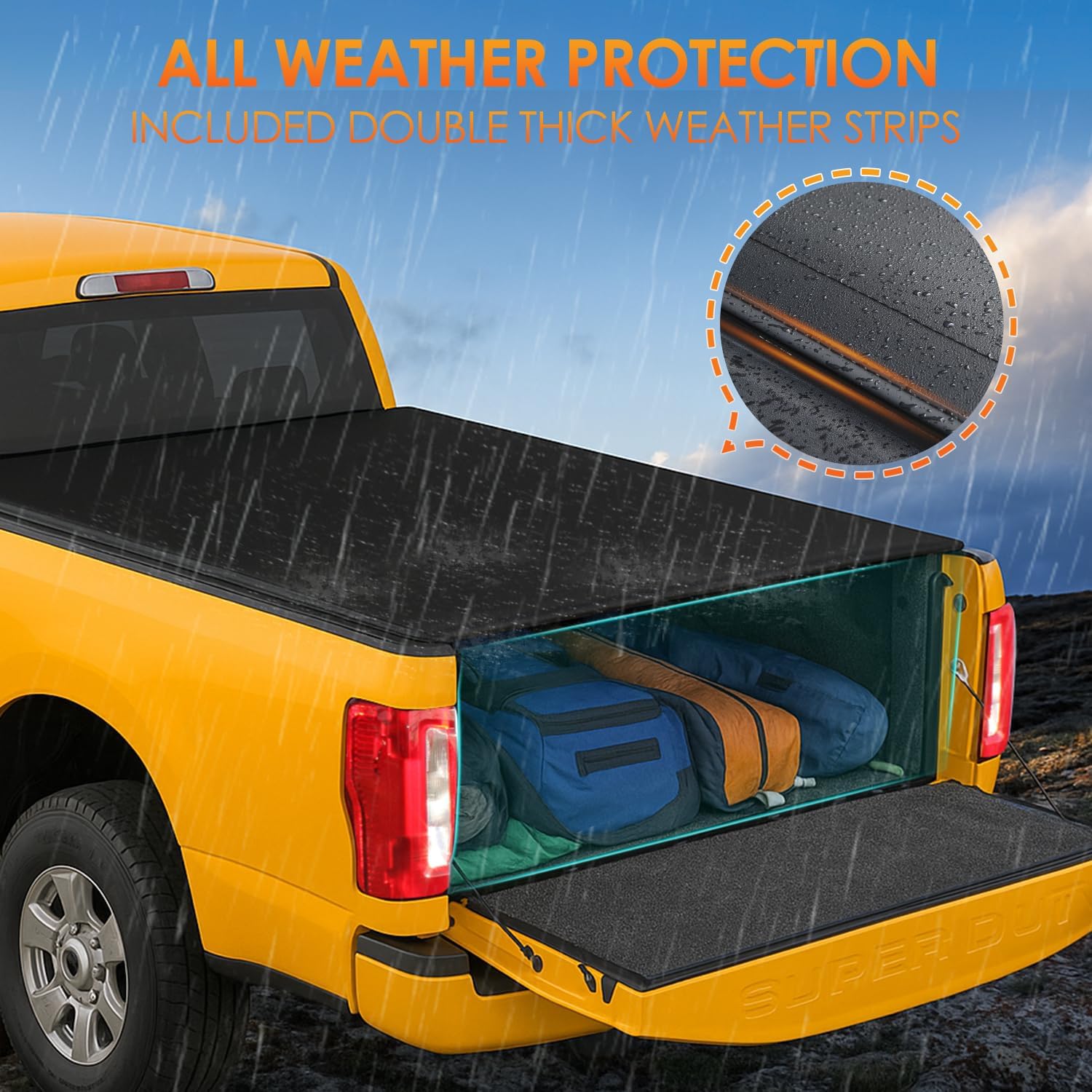 Nilight Soft Roll-Up Tonneau Cover Compatible with Ford F250 F350 Super Duty 2017-2026, 6.75ft Truck Bed Cover
