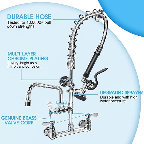 Miniatura 4 de NETISR Kit de reparación de válvula de pulverización de preenjuague para la mayoría de rociadores comerciales de fregadero, parachoques facial de