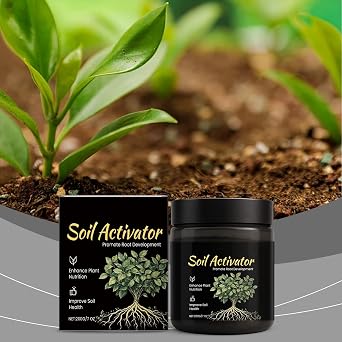 Soil Activator, Soil Activator for Plants, Concentrated Soi-l Improver & Conditioner for Garden, Promotes Root Growth, Relieves Soi-l Compaction, Plant Fertilizer, for Vegetables & All Plants (2 pcs)
