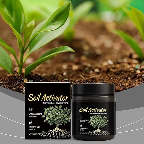 Soil Activator, Soil Activator for Plants, Concentrated Soi-l Improver & Conditioner for Garden, Promotes Root Growth, Relieves Soi-l Compaction, Plant Fertilizer, for Vegetables & All Plants (2 pcs)