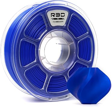 R3D PLA Filament 1.75mm, 0-370 mm/s High Speed PLA Printing, Dimensional Accuracy +/- 0.02mm, 1KG 2.2lbs Clear Plastic Spool 3D Printer Filament Fluorescent Blue
