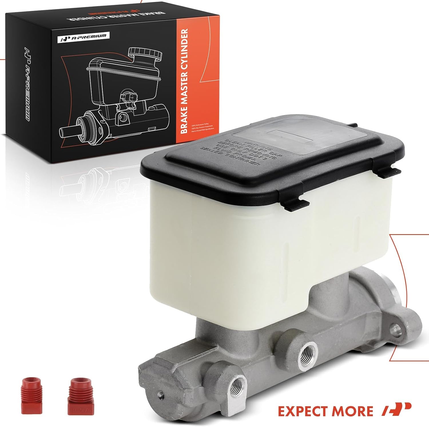 A-Premium Brake Master Cylinder with Reservoir and Cap Compatible with Chevy and GMC Vehicles - C3500HD 1992-2002, P30 1993-1999, P3500 1993-1999