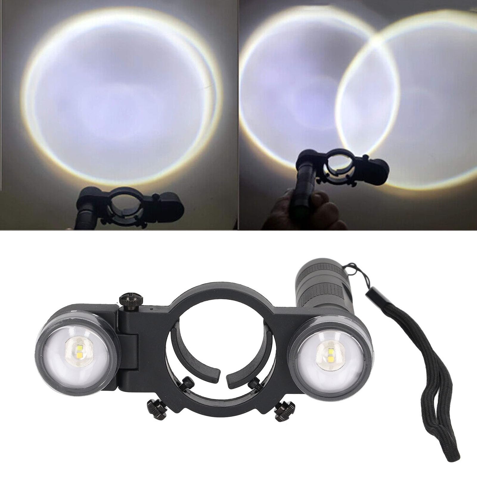 Kit de Iluminación de Boquilla de Pulverización de Pintura LED Ajustable para la Pintura del Coche, Iluminación de Alto Brillo, Adecuado para la Mayoría de Pistolas Neumáticas, Material ABS