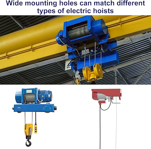 Miniatura 7 de PATIKIL Paquete de 2 carros de rodillos de instalación de polipasto eléctrico con 6 ruedas de rodillo, carrito de vigas para uso con canales de