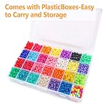 Perles de poney, 4,600 pcs 9mm Perles de poney 27 Couleurs avec des perles de lettre et d'étoile et chaîne élastique pour bracelet INSCRAFT