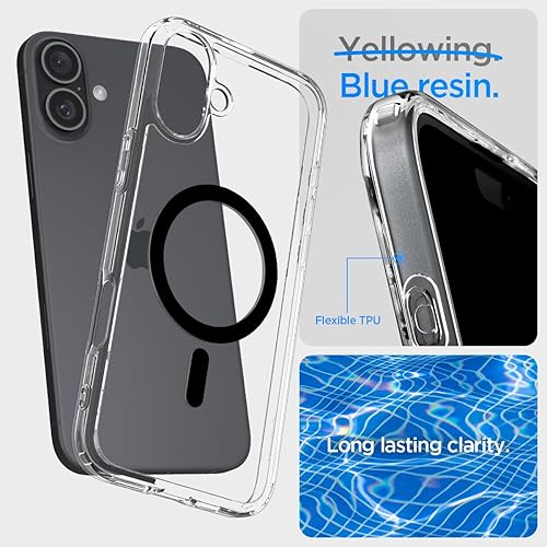 Vista 397 de Spigen Funda para iPhone 15 Pro, ultra híbrida MagFit [antiamarilleo] [compatible con Magsafe] - Fibra de carbono
