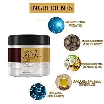 Keratin hair treatment mask keratin repair hair mask serum keratin hair care anti frizz hair serum hair mask with keratin keratin hair mask for very dry and damaged hair