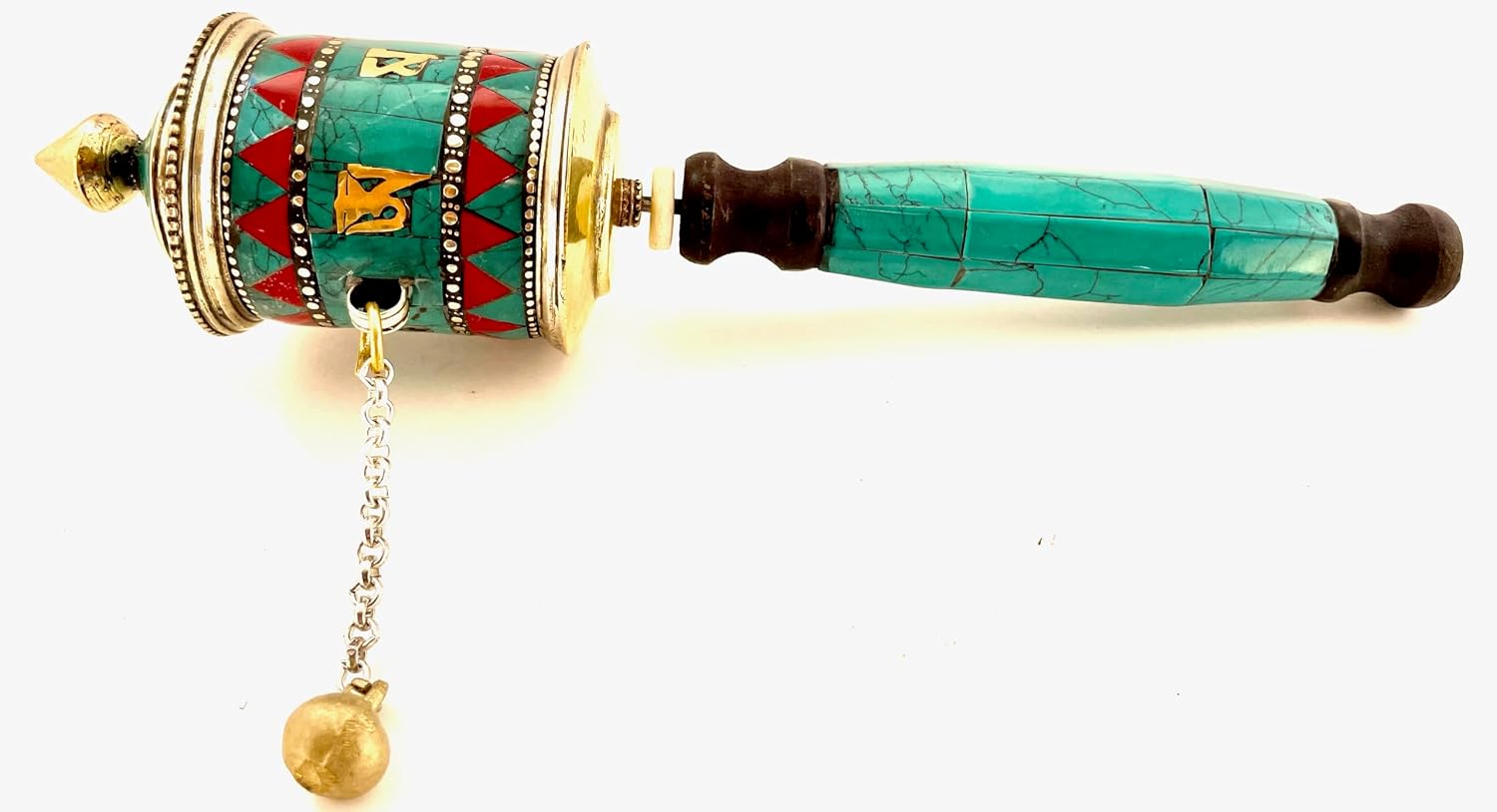 Himalayan Craft Tibetan Buddhist Prayer Wheel Hand Carved Copper Relaxation Meditation Yoga Handheld Spinner Wheel Set Om Mani Padme Hum Mantra Inside – Handmade In Nepal