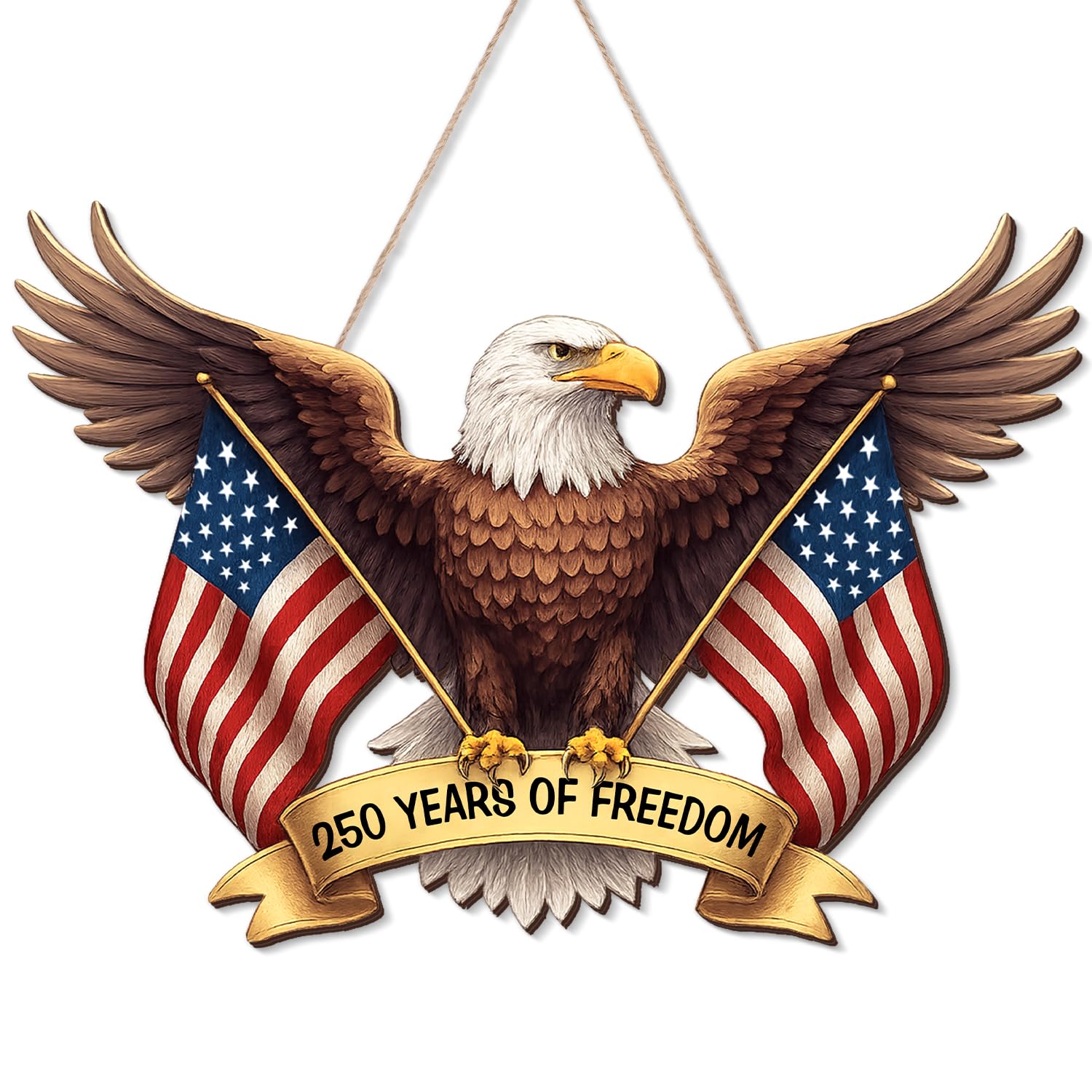 Amazon.com: 250 Anniversary 4th of July Door Sign American Eagle