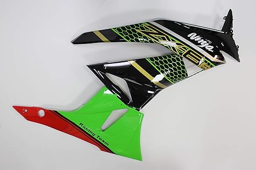 Miniatura 4 de Carenado negro verde para Kawasaki Ninja 2009-2012 ZX6R 636 inyección ABS plásticos posventa carrocería 2010 2011 ZX-6R A057