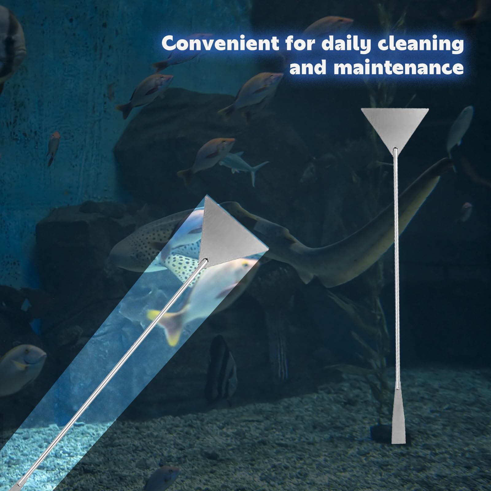 4 in 1 Set di Attrezzi per Acquario, Acquari in Acciaio Inox Kit Pinzette Forbici Spatola con Borse di Stoccaggio Accessori Acquarios per L'acquario Landscaping e Piante Acquatiche