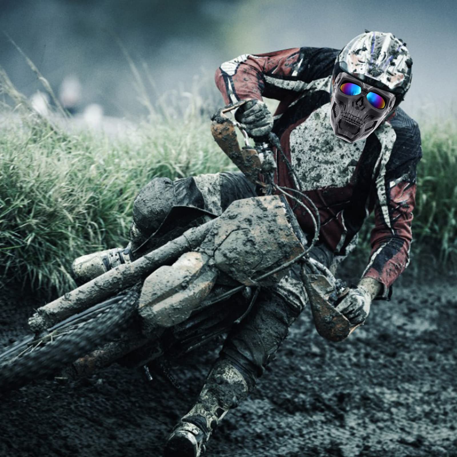 SCOTT Prospect Sand/Dust Goggles OSFM Camo Beige/Black / Light Sensitive Gray Lens