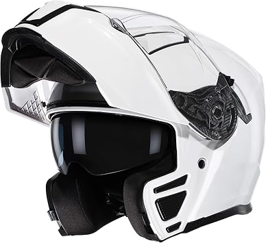 TRIANGLE Modular Motorcycle Helmets for Men Flip Up Full Face Helmet Dual Visor with Internal Sunshield DOT Approved