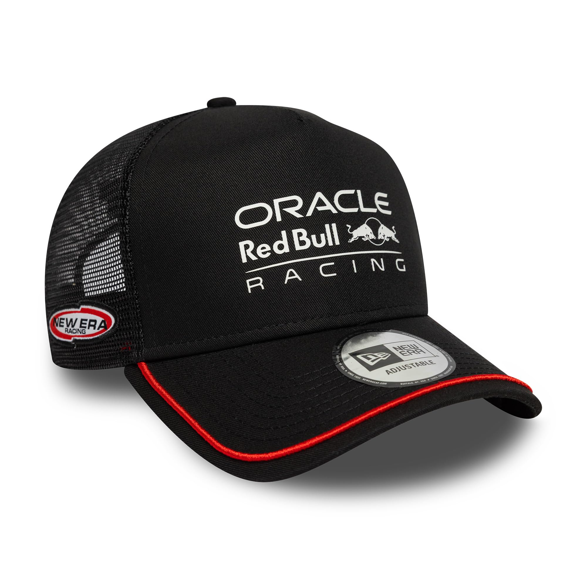 New Era Gorra de béisbol 9Forty Trucker Patch Red Bull F1 Racing para adultos, color negro