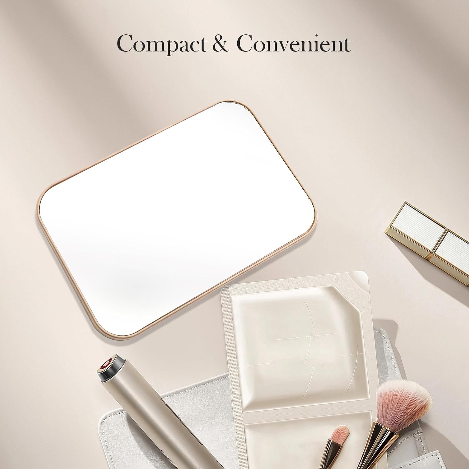 20 Pcs Desktop Makeup Mirror 8 Inch Portable Mirror with Metal Stand 90°Adjustable Rotation Travel Makeup Mirror for Spa Party, Girl, Women, Shower