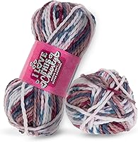 Vista 8 de Me encanta este ovillo de hilo grueso y voluminoso para ganchillo y tejer – ovillo de hilo suave – 100 yardas de hilo 100% acrílico para tejer