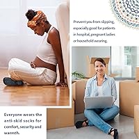 Vista 4 de Ozaiic - Calcetines de yoga para mujer con correas y agarres antideslizantes, ideales para pilates, Pure Barre, ballet, danza y entrenamiento