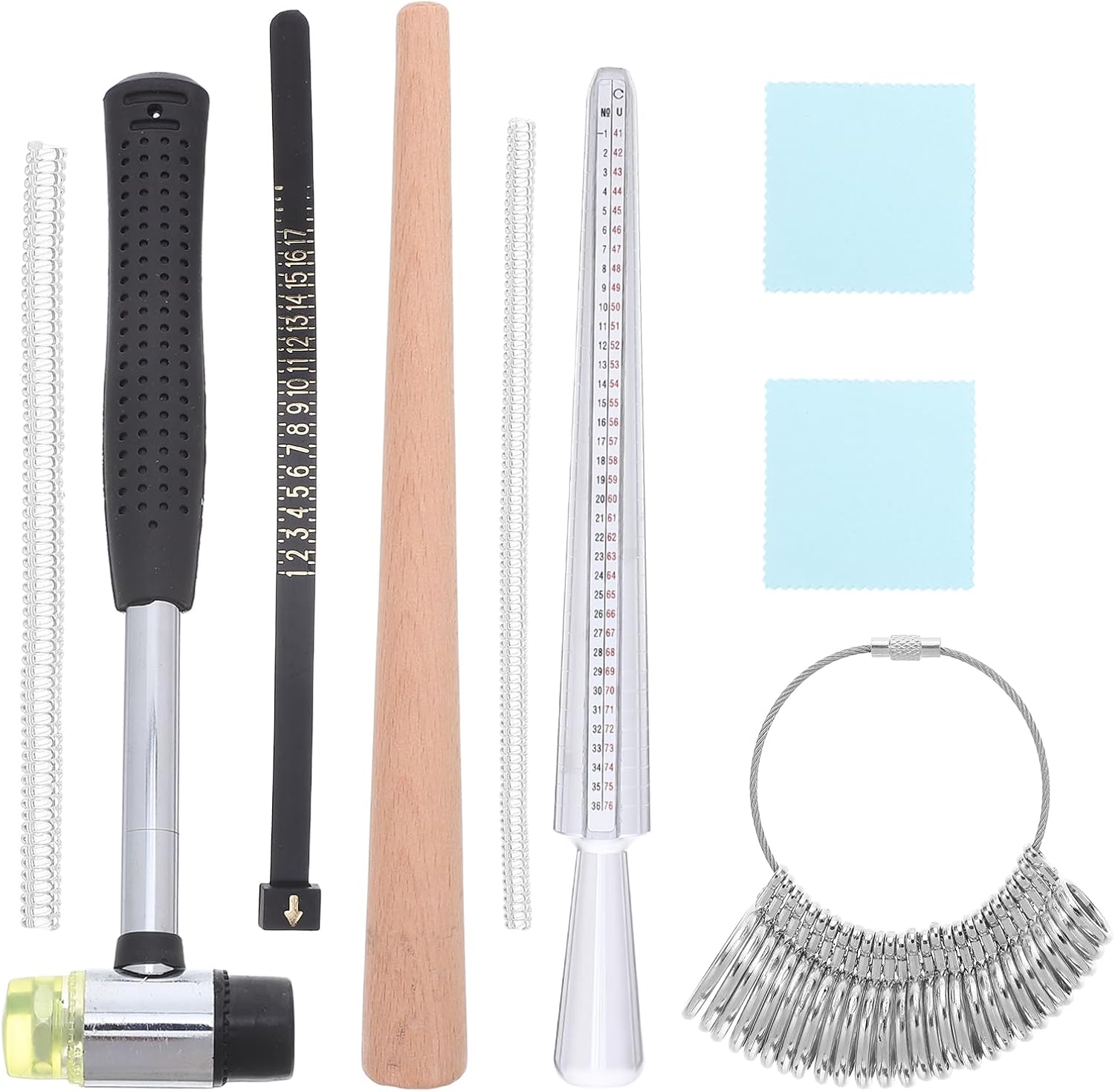 WRITWAA Ring Sizer Measuring Tool Kit for Jewelry Making and Repair, Reusable Finger Gauge Mandrel with Adjustable Size Scale for Men and Women