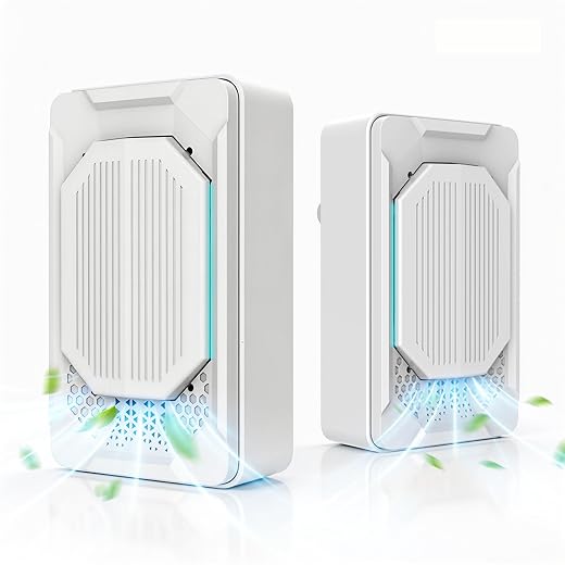 Air Purifiers for Home Pets (2 Pack), Air Ionizers Plug In for Bedroom, Office & Kitchen, Portable Quiet Odor Reducer for Pets, Smoke, Dust & Pollen, Air Freshener, Easy to Use, Low Noise