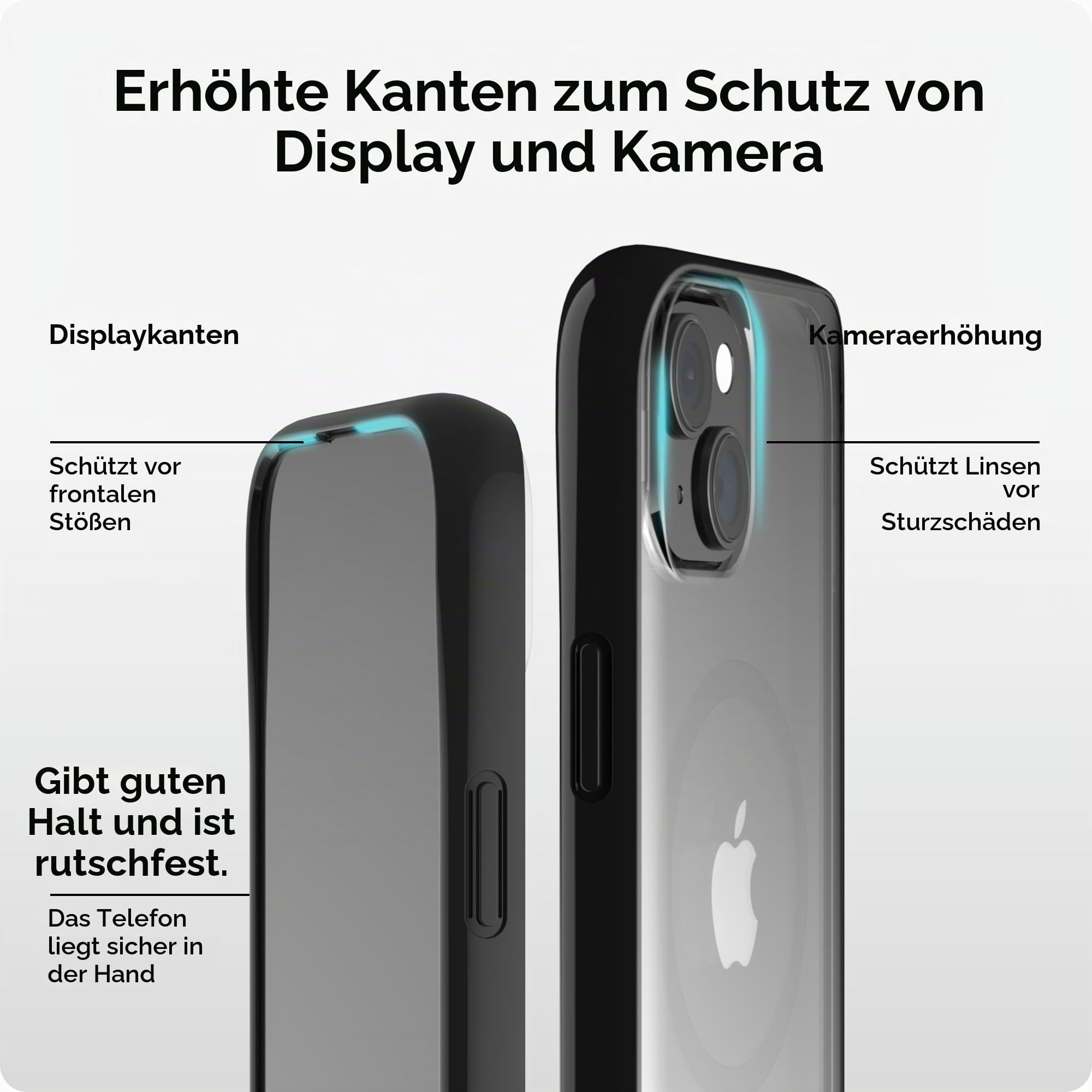 Mous Transparente Hülle für iPhone 15, Kompatibel mit MagSafe - Klarheit - Stoßfest & Kratzfest