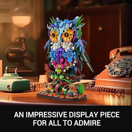 Miniatura 2 de Sillbird MOC - Juego de juguetes de construcción de flores de animales, modelo coleccionable floral para decoración del hogar o arte de oficina, Día