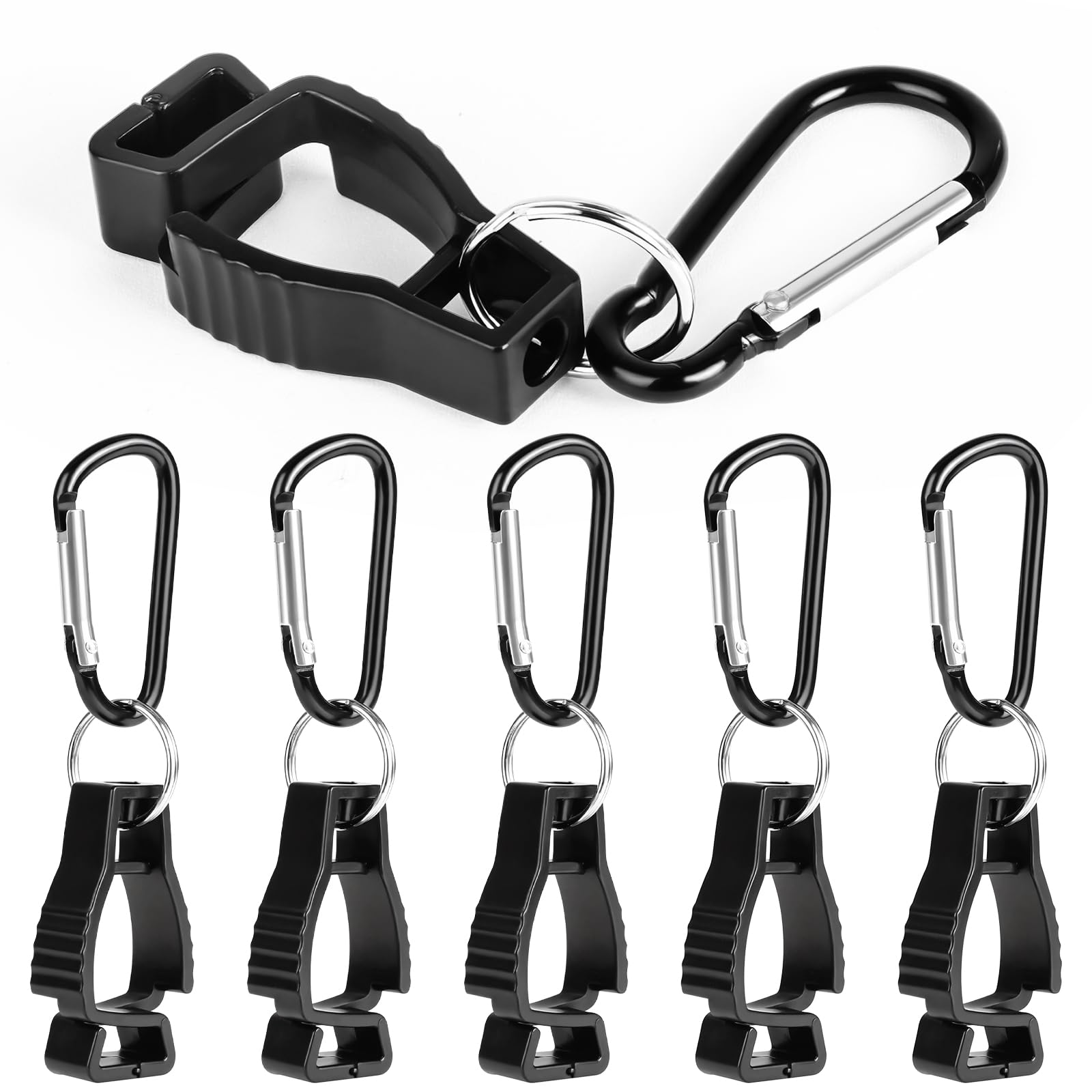 OFFCUP Correa de Soporte para Guante, 6pcs Guante Clip, Plástico Porta Guantes, Adecuado para Jardines, Jardinería, Obras de Construcción, Escalada en Roca Al Aire Libre