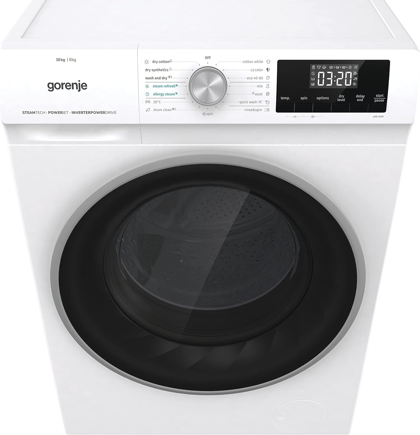 Gorenje WD10514S Washer Dryer control panel