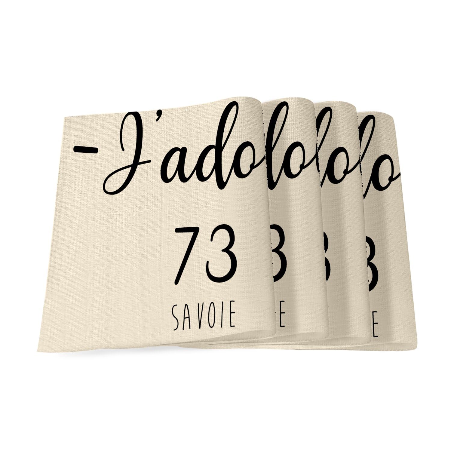 Set de table en lin Savoie 73 grand format pour éviter les taches de repas