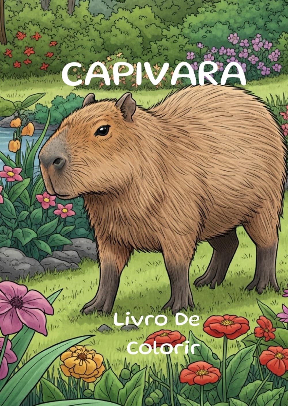 Livro De Colorir - CAPIVARA