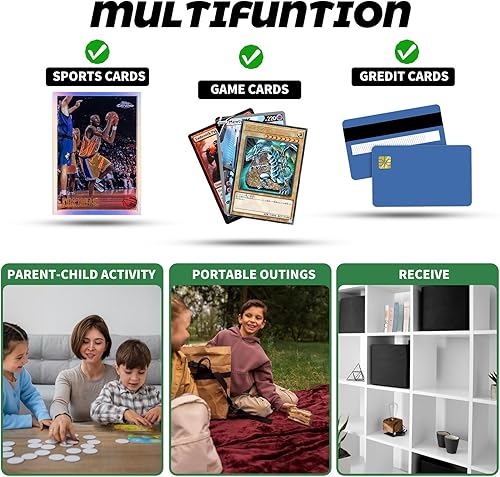 Miniatura 5 de Carpeta de tarjetas de fútbol para 900 tarjetas deportivas con 50 fundas extraíbles de doble cara con cremallera, carpeta de tarjetas