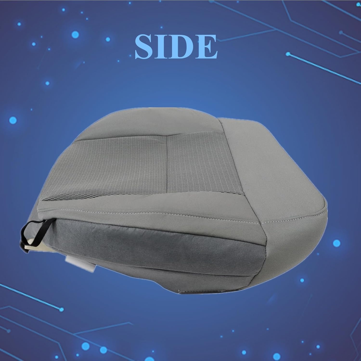 NLQR Front Driver Side Bottom Replacement Perforated Cloth Seat Cover Flint Gray #PE or NE Compatible with Ford F150 XLT F150 STX F150 FX4 2004 2005 2006 2007 2008