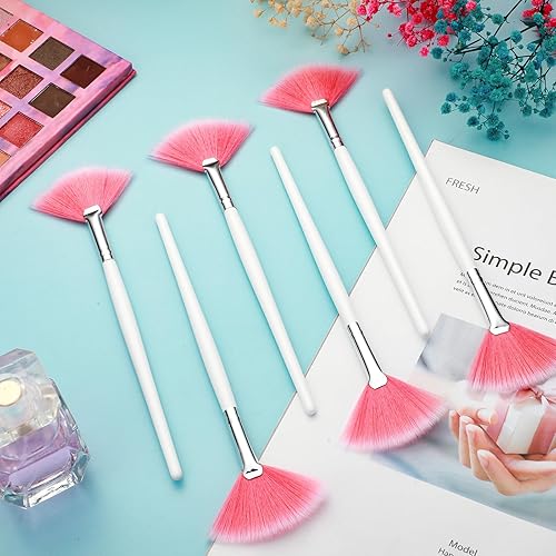 Miniatura 10 de 12 piezas de cepillo facial suave para colorete, brocha de maquillaje, aplicador de ácido, herramientas cosméticas multiuso para máscara de