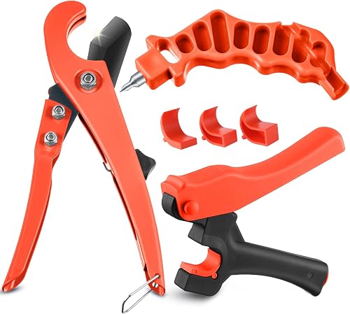 Drip Irrigation Tubing Cutter Hole Punch Tool for PE Pipe 16 20mm, Orange | 2-in-1 Punch & Cutter, Clean 4mm Holes, Smooth Spring-Assisted Cuts, Fits 16-32mm Tubing, Garden Irrigation Installation