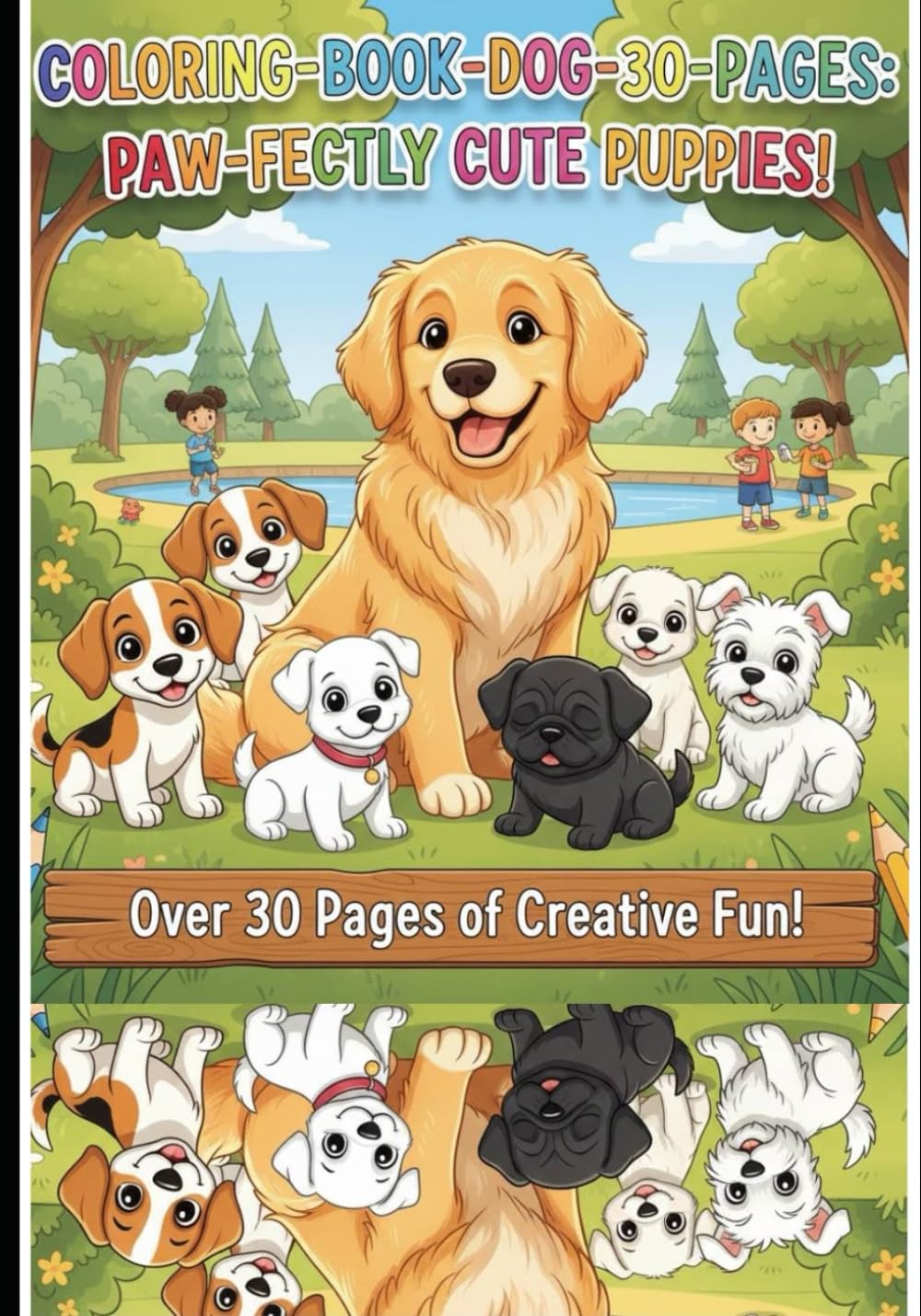 kids dog coloring books: children colouring books
