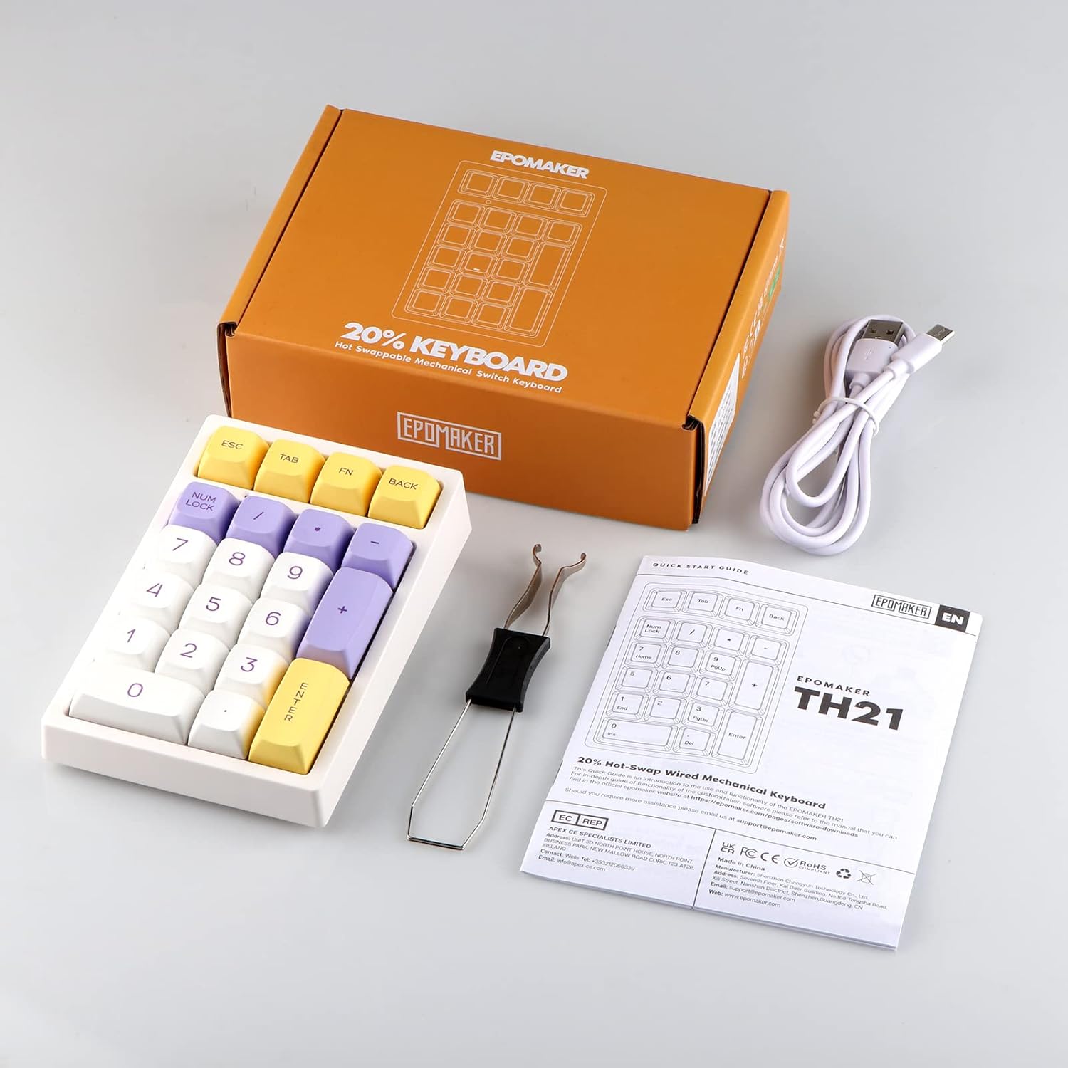 EPOMAKER TH21 Numpad and accessories in box