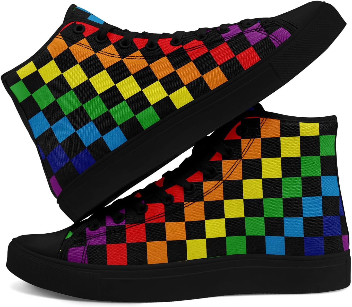 Trendy High-Top Canvas Sneakers for Teens, Girls & Boys Lightweight & Breathable Classic Casual Shoes for Streetwear