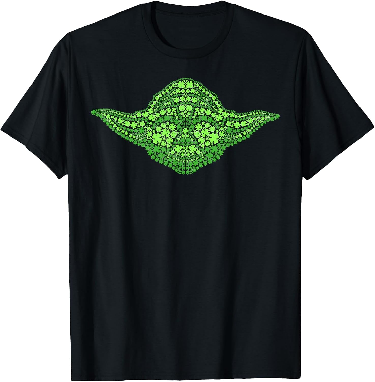 Star Wars Yoda Clover Face St Patrick's Day Graphic T-Shirt T-Shirt