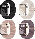 Braided Stretchy Solo Loop Compatible for Apple Watch Band 38mm 40mm 41mm 42mm 44mm 45mm 46mm 49mm for Women Men, Nylon Elastic Straps Wristbands for iWatch Series 11/10 9 8 7 6 5 4 3 SE/Ultra 3 2 1
