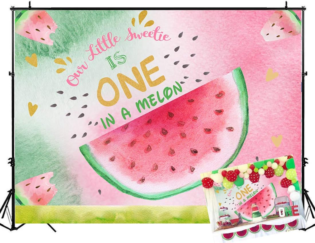 Amazon Huayi スイカ背景 写真背景 新生児 写真撮影小道具 ベビーシャワー フォトコール 誕生日パーティー バナー デコレーション フォトブース小道具 Huayi バックペーパー 背景布